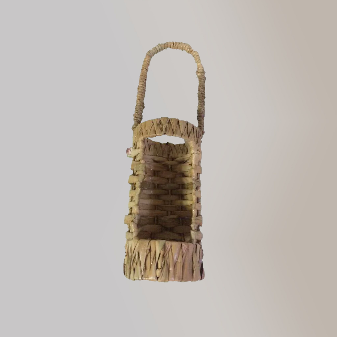 Wine Holder Water Hyacinth with Wood Accent - Jacinto & Lirio