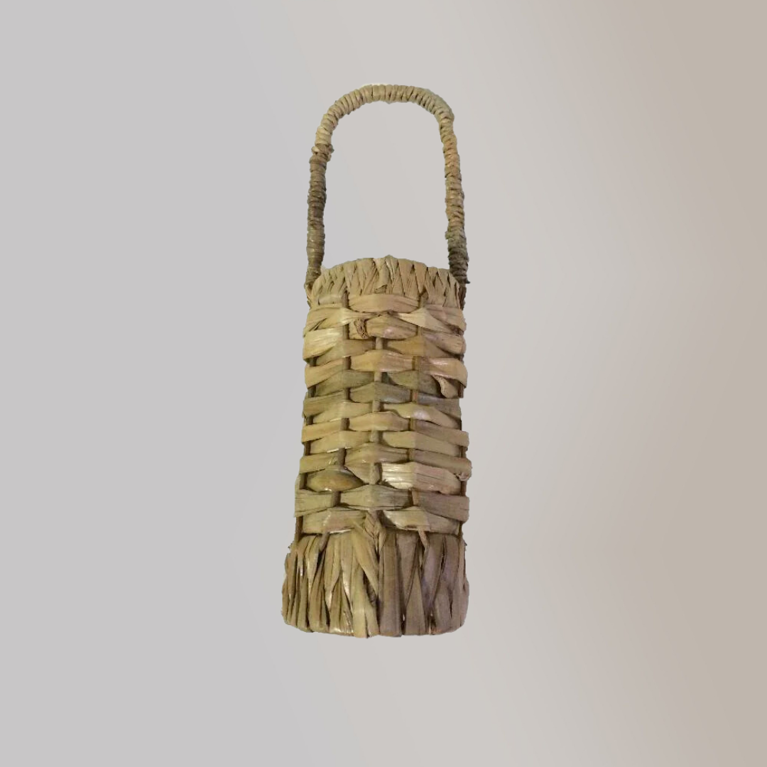 Wine Holder Water Hyacinth with Wood Accent - Jacinto & Lirio