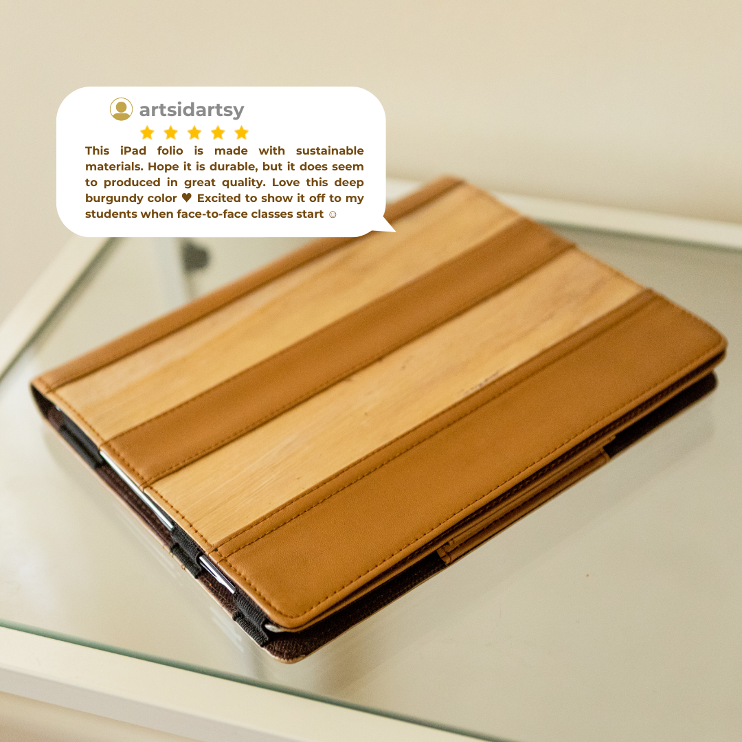 Vegan Leather Heat Reflective iPad Case with Horizontal and Portrait Orientation ICVH - Jacinto & Lirio