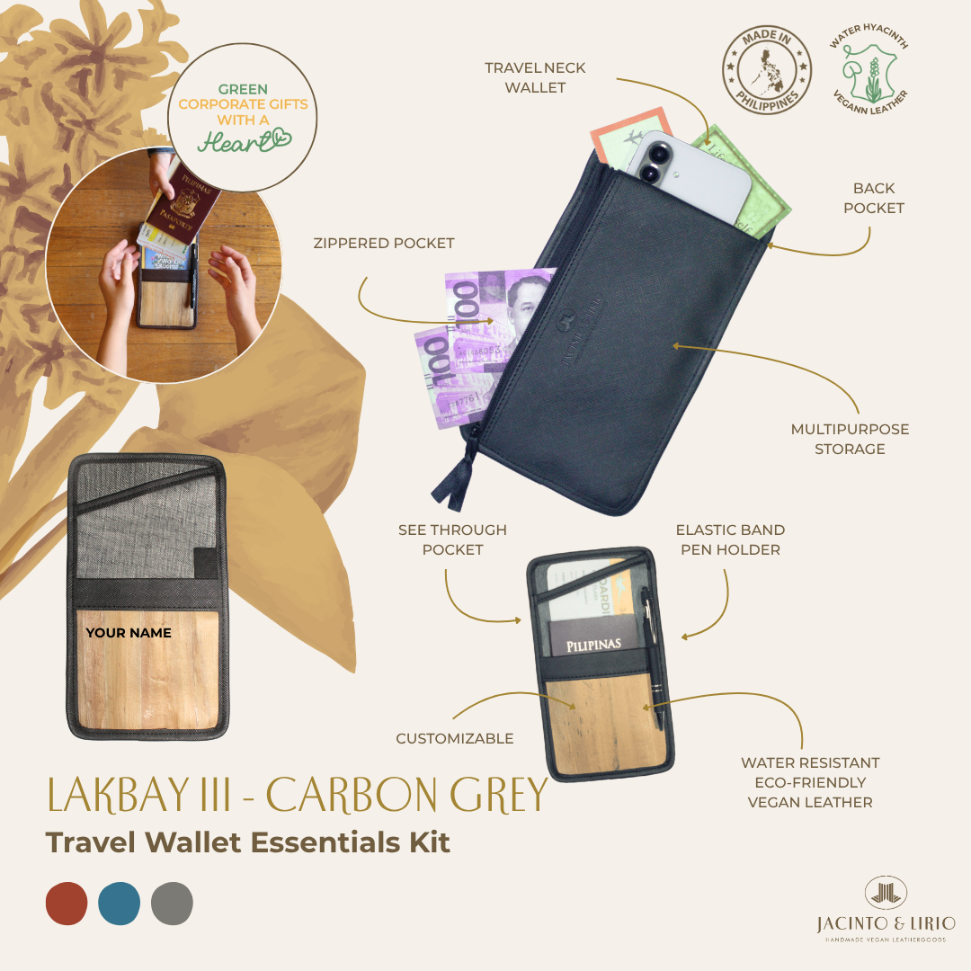 Lakbay Wallet Essentials Pouch Neck Organizer, Travel Wallet, Jacinto & Lirio, Jacinto & Lirio. - Jacinto & Lirio