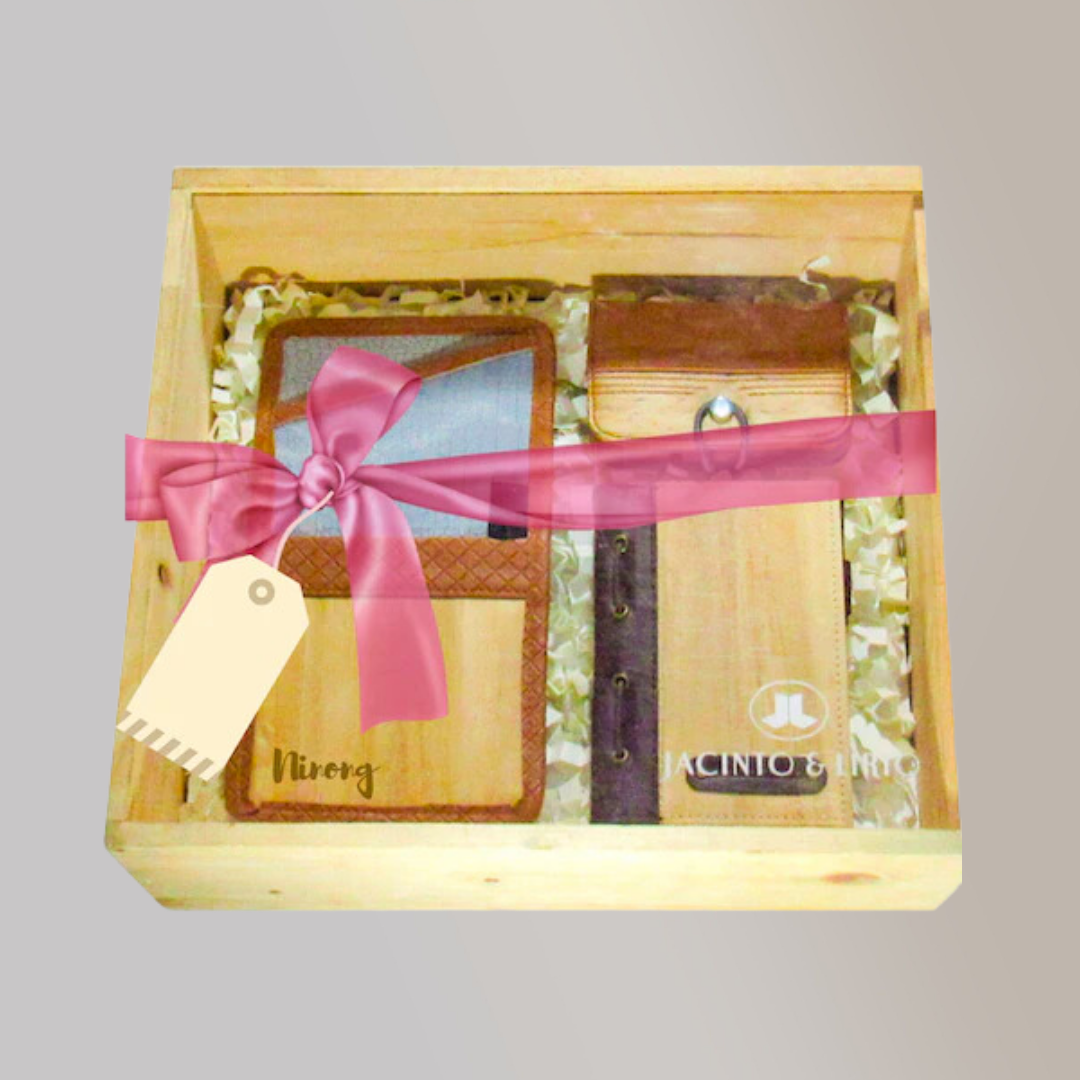 Maligaya Wooden Box with Acrylic Slide Cover - Jacinto & Lirio