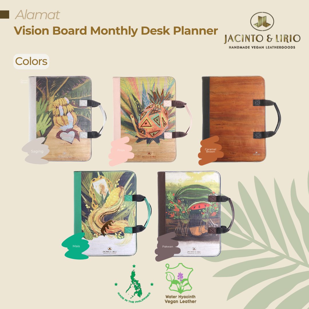 Five vibrant thematic variations of the multifunctional desk planner based on Philippine folktales.