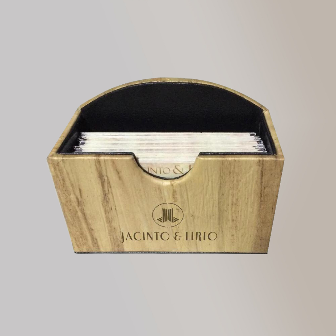Vegan Leather Desk Card Holder - Jacinto & Lirio