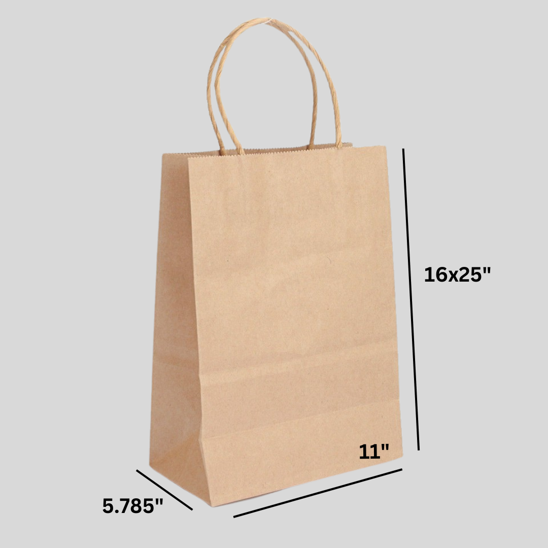 A plain brown paper bag.