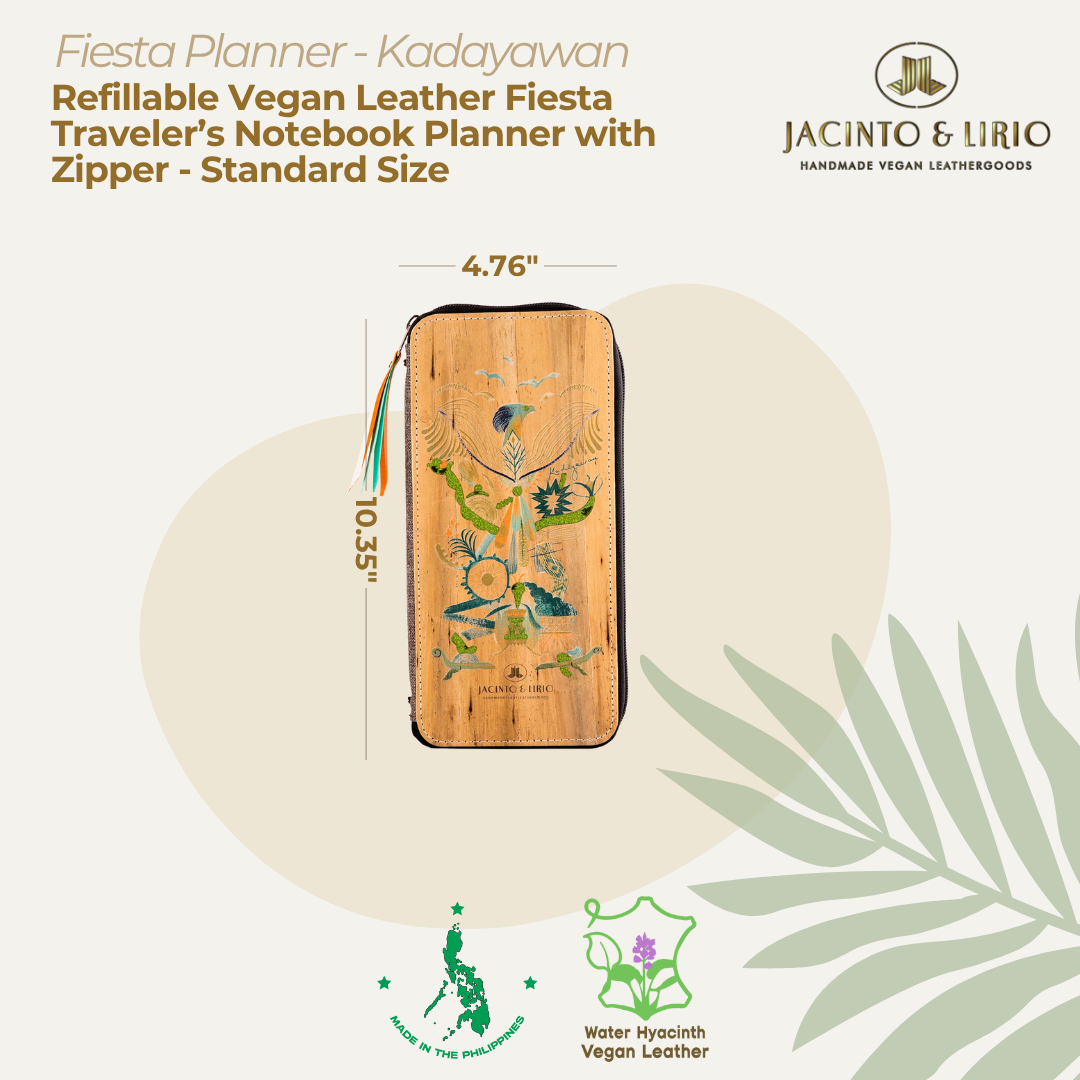 Front view of the Kadayawan variation of the fiesta planner journal sleeve.