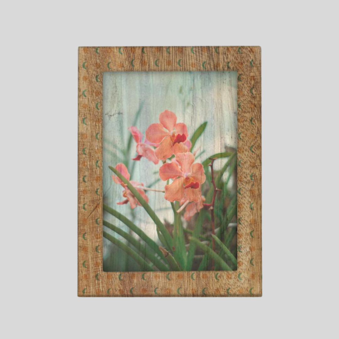 Litrato Personalized Water Hyacinth Canvas Wall Art Decor with Wooden Picture Frame (Medium) - Jacinto & Lirio