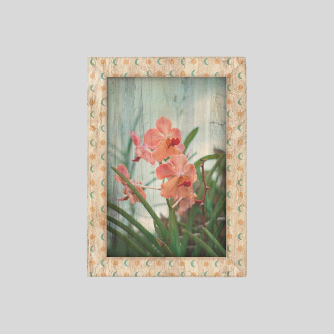 Litrato Personalized Water Hyacinth Canvas Wall Art Decor with Wooden Picture Frame (Large) - Jacinto & Lirio