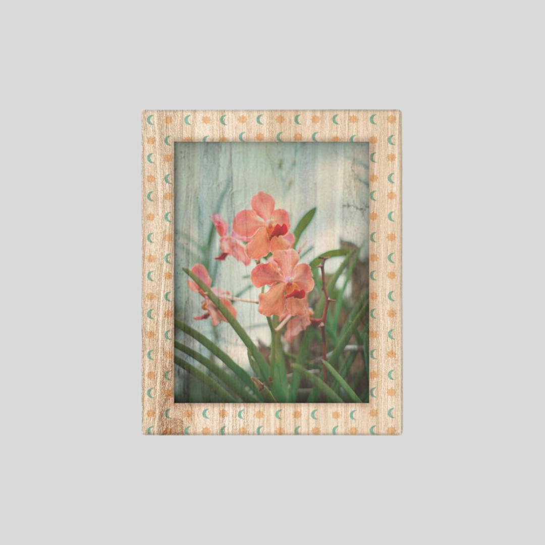Litrato Personalized Water Hyacinth Canvas Wall Art Decor with Wooden Picture Frame (Large) - Jacinto & Lirio