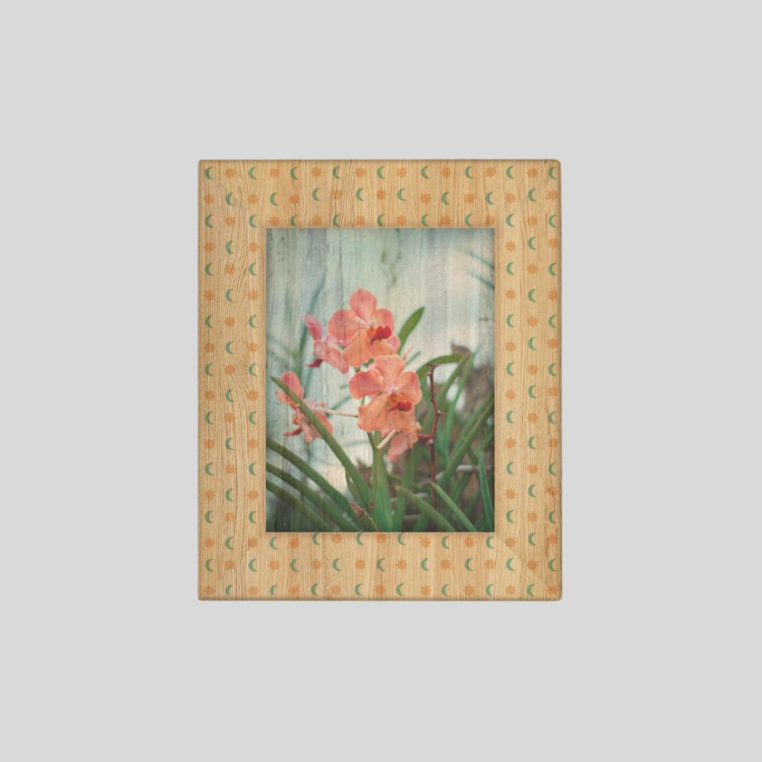 Litrato Personalized Water Hyacinth Canvas Wall Art Decor with Wooden Picture Frame (Large) - Jacinto & Lirio
