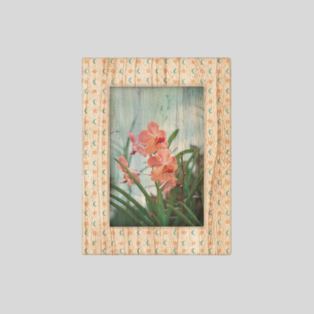Litrato Personalized Water Hyacinth Canvas Wall Art Decor with Wooden Picture Frame (Large) - Jacinto & Lirio