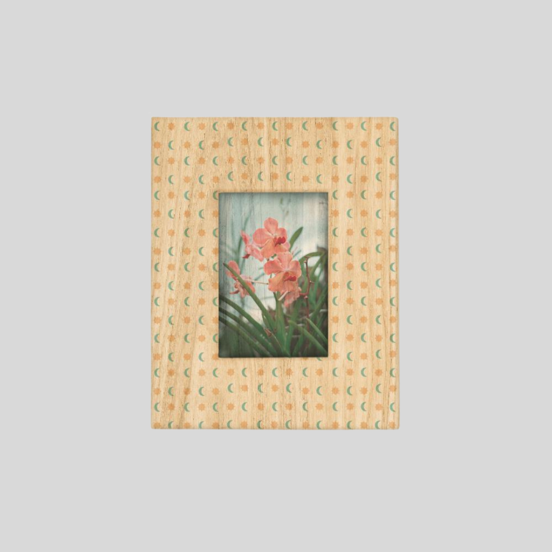 Litrato Personalized Water Hyacinth Canvas Wall Art Decor with Wooden Picture Frame (Small) - Jacinto & Lirio