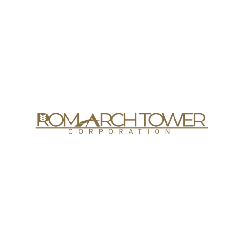 The logo of Romarch Tower Corporation.