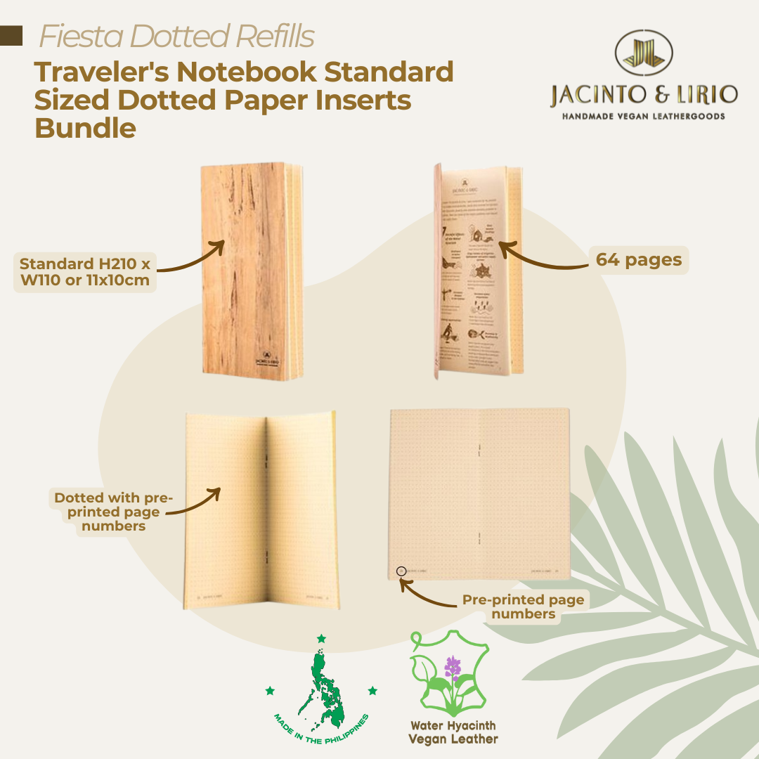 Traveler’s Notebook Dotted Paper Inserts - Standard Size