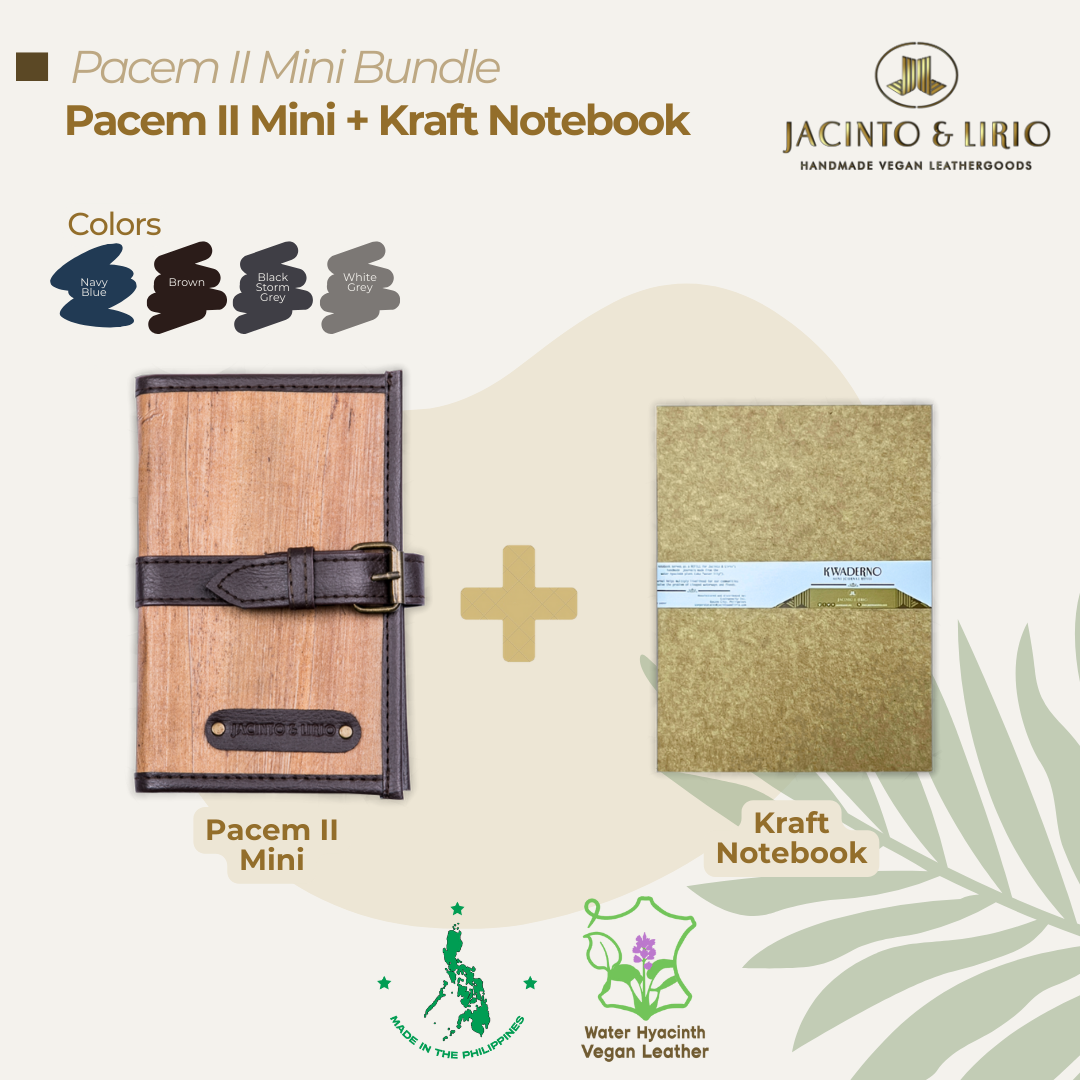 Bundle of mini journal or passport holder in brown and kraft notebook.