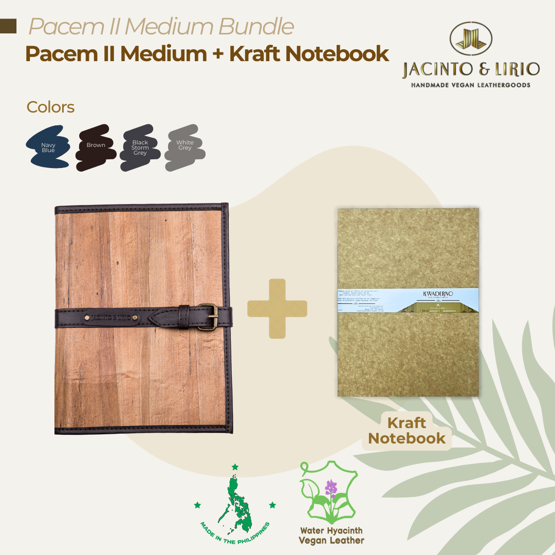 Bundle of medium journal or passport holder in brown and kraft notebook.