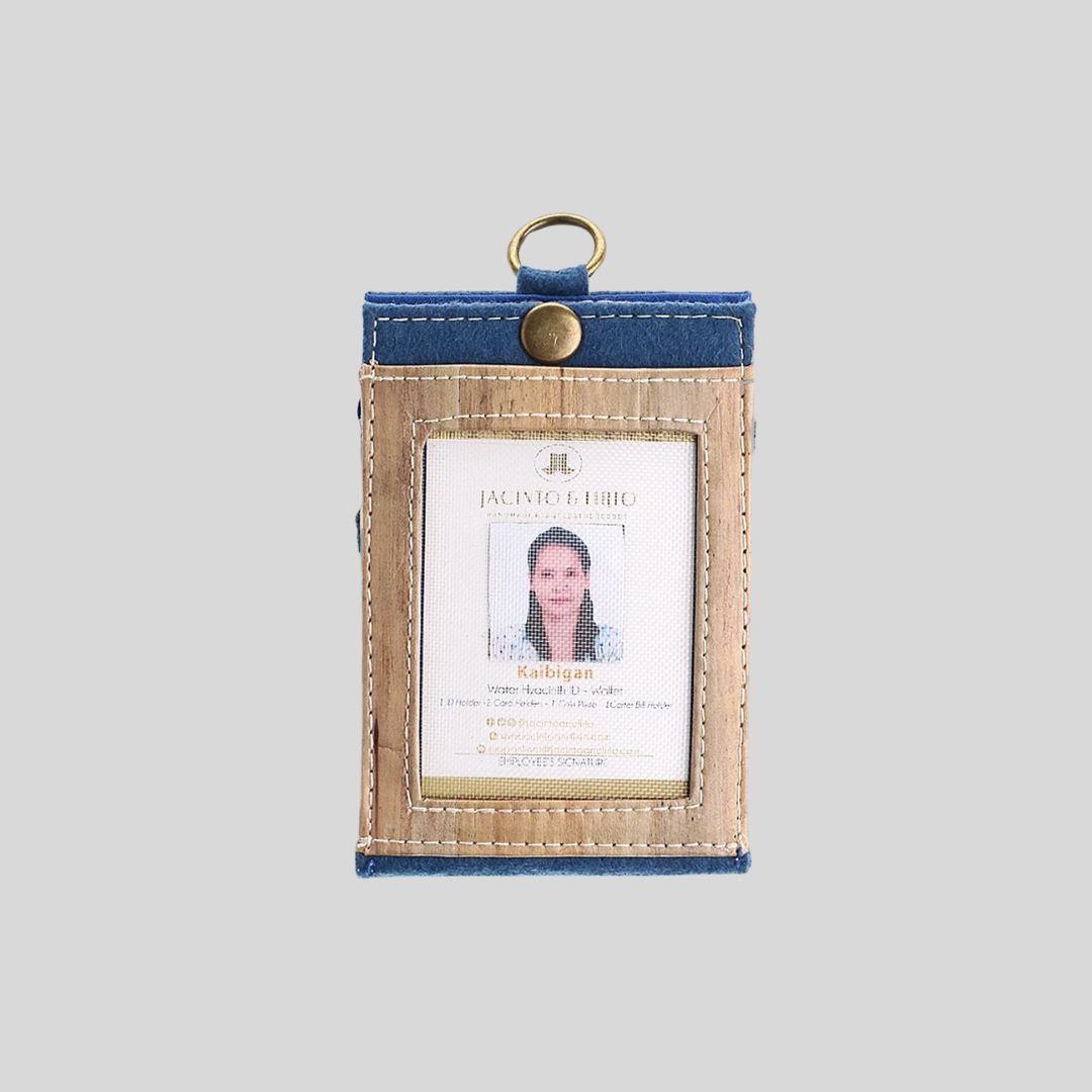 An ID inside a vegan leather card holder