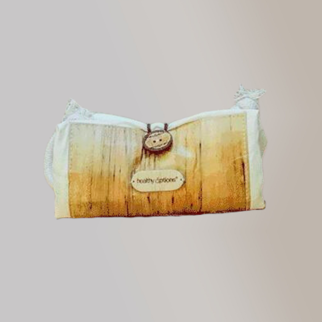 Foldable Canvas Tote Bag with Vegan Leather with Coconut Button - Jacinto & Lirio