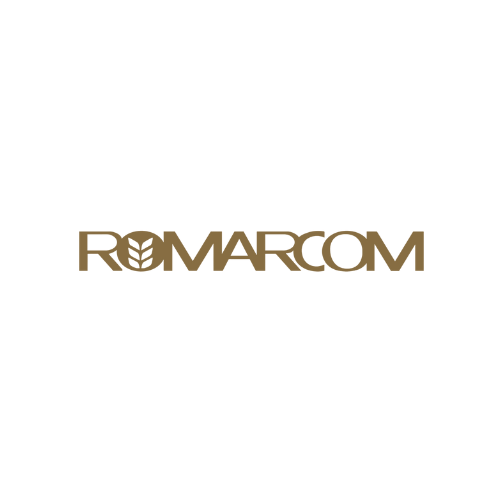The logo of Romarcom.