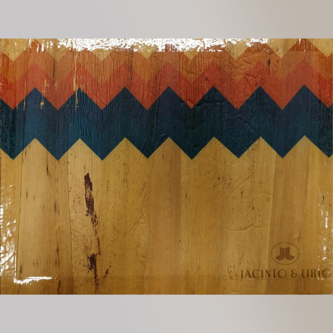 Graphics Print on Water Hyacinth Vegan Leather - Jacinto & Lirio