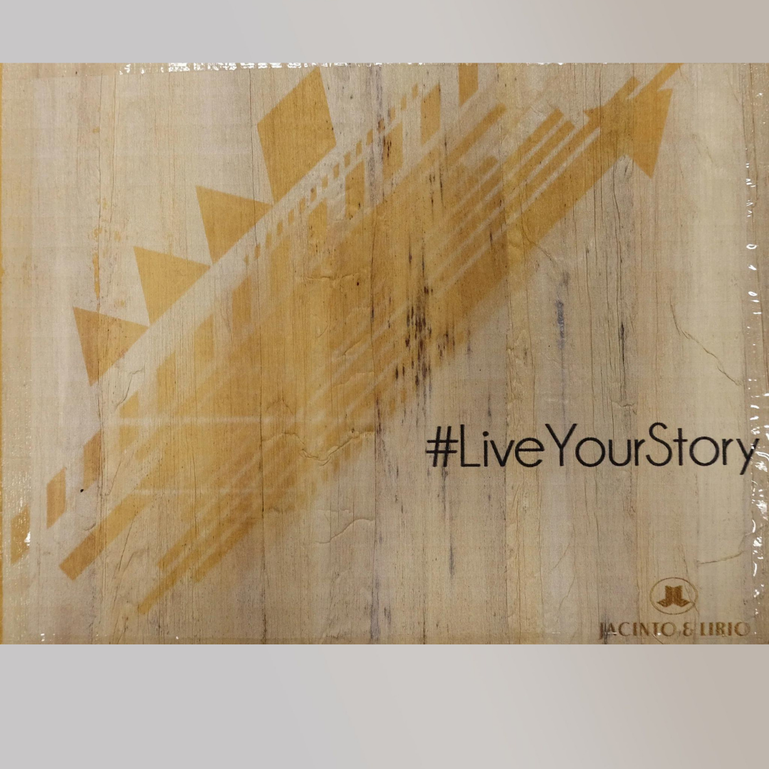 Graphics Print on Water Hyacinth Vegan Leather - Jacinto & Lirio