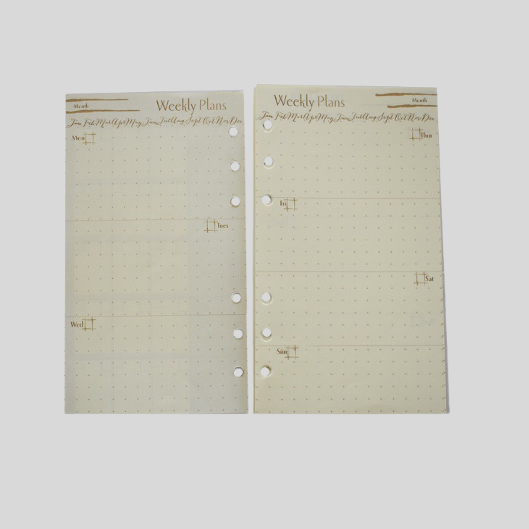 Likhain Planner A6 Loose Leaf 6 Ring Refills - Jacinto & Lirio