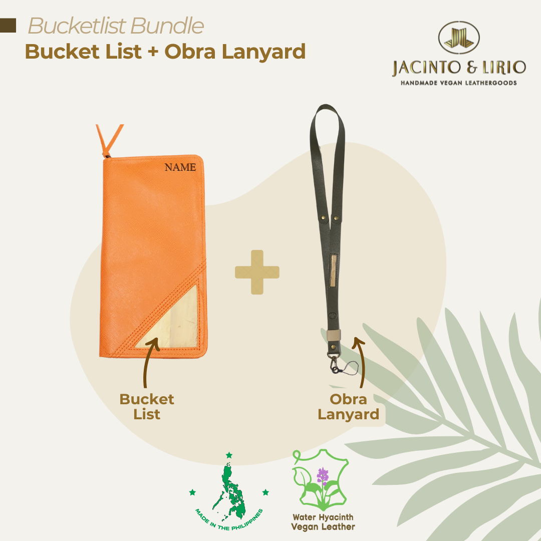 Bucket List Zippered Checkbook Wallet Essentials Purse with Obra Lanyard Bundle