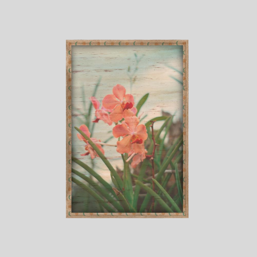 Litrato Personalized Water Hyacinth Canvas Wall Art Decor with Wooden Picture Frame (Extra Large) - Jacinto & Lirio