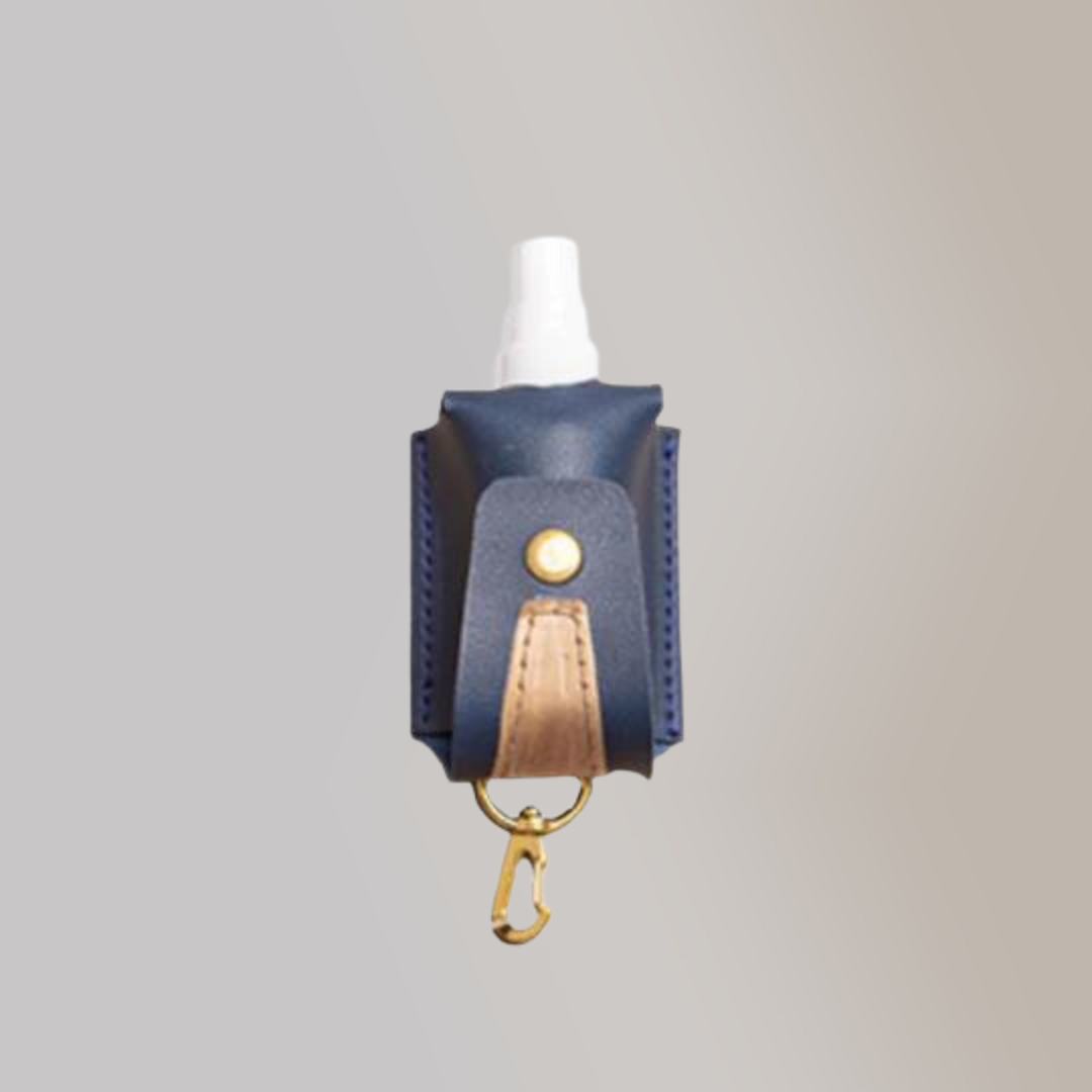 Personalized Vegan Leather Sanitizer with Holder (SanitizerHolder02)
