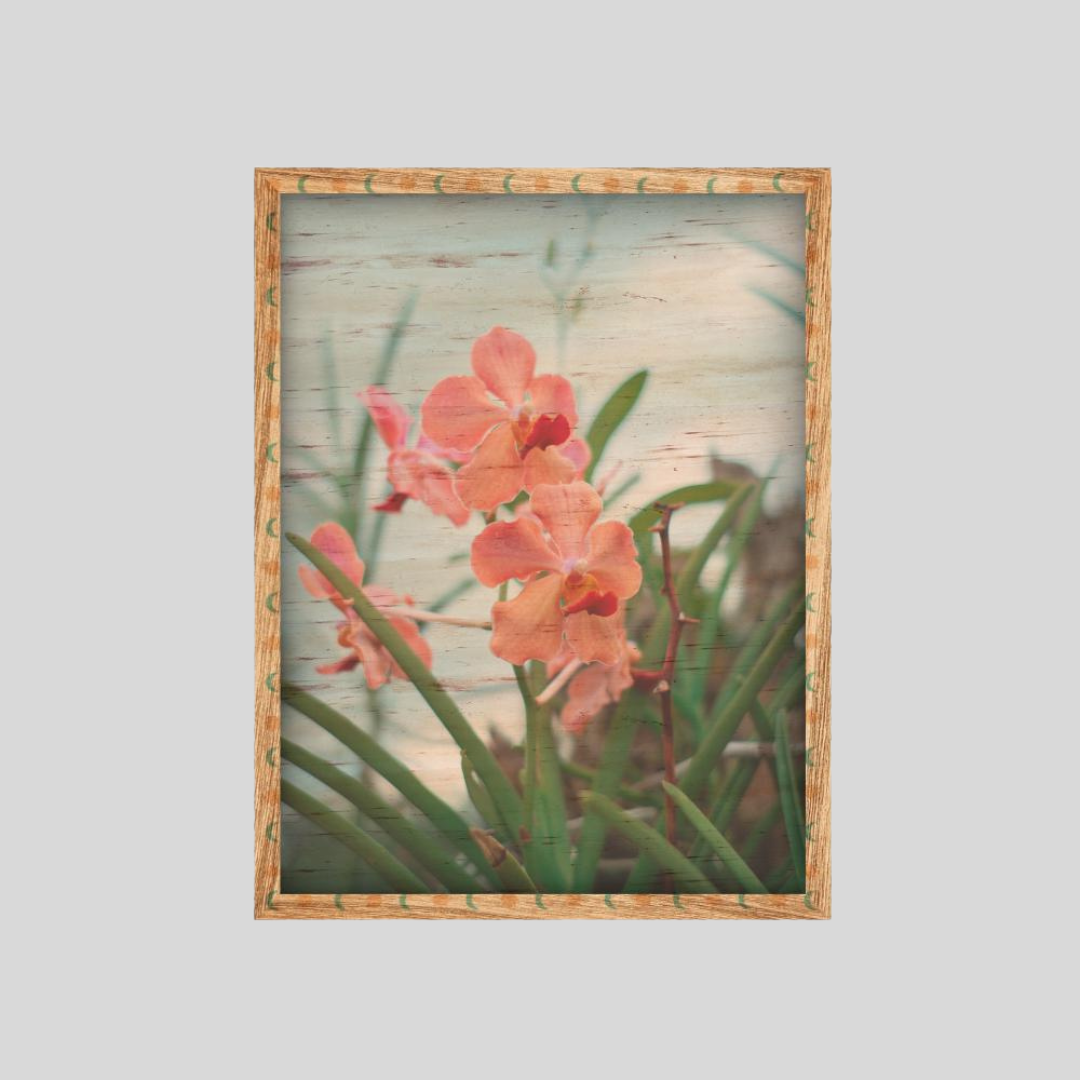 Litrato Personalized Water Hyacinth Canvas Wall Art Decor with Wooden Picture Frame (Extra Large) - Jacinto & Lirio