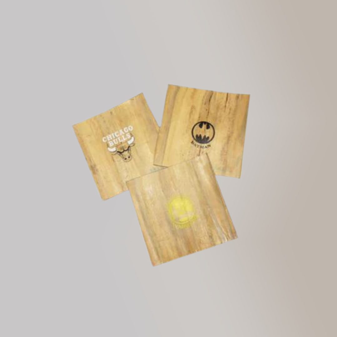 Silk Screen on Water Hyacinth Vegan Leather - Jacinto & Lirio