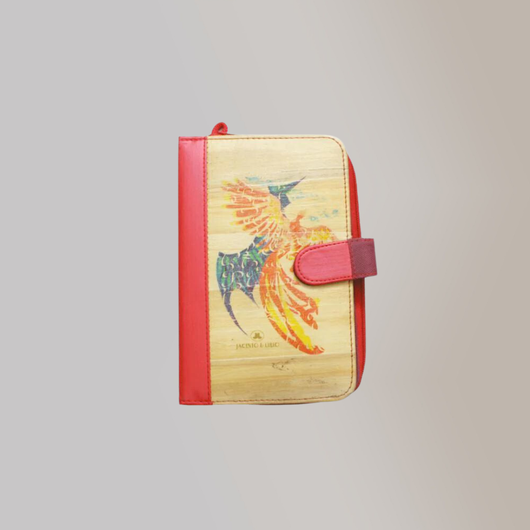 Silk Screen on Water Hyacinth Vegan Leather - Jacinto & Lirio