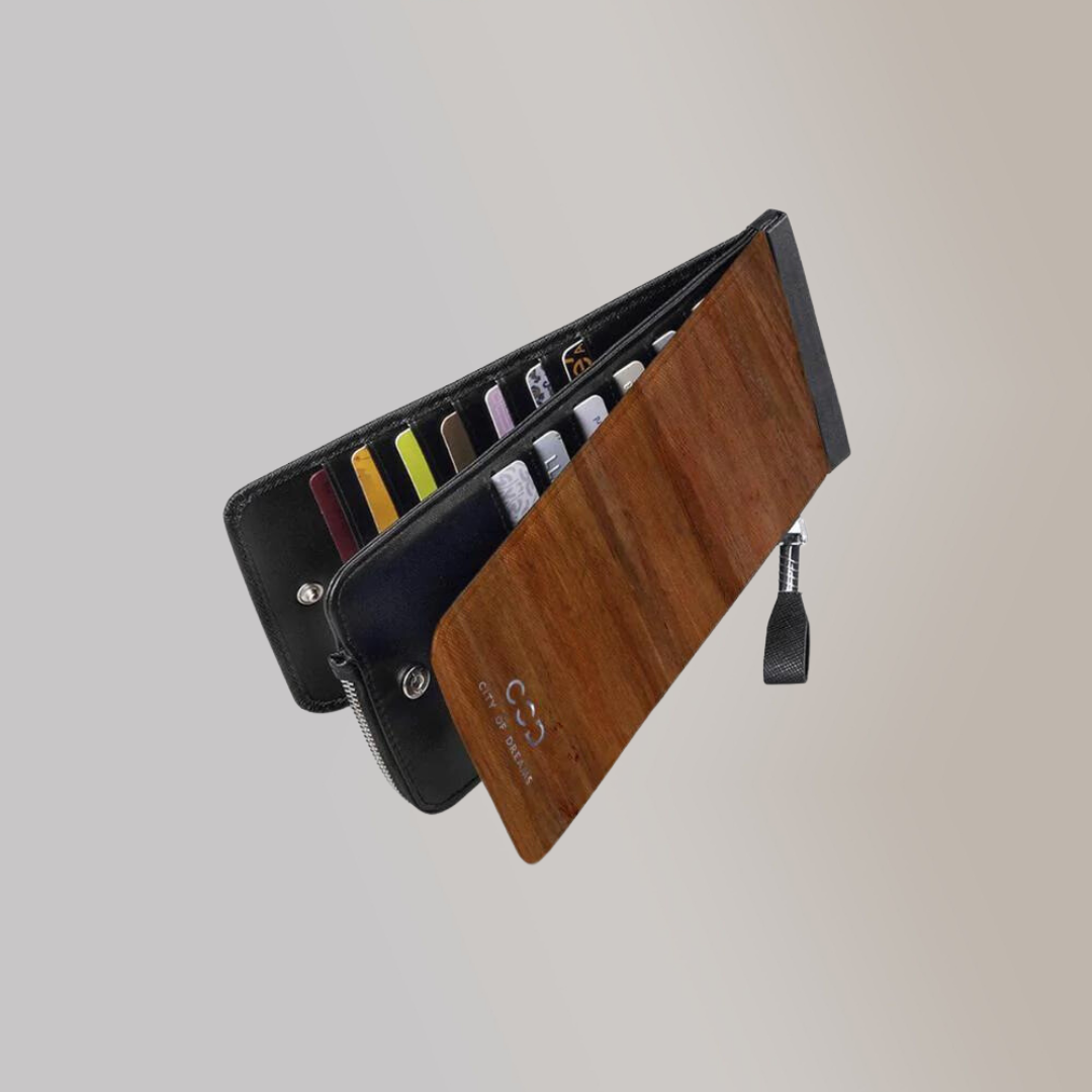 Slim Multi Card Organizer with Zipper Pocket - Jacinto & Lirio