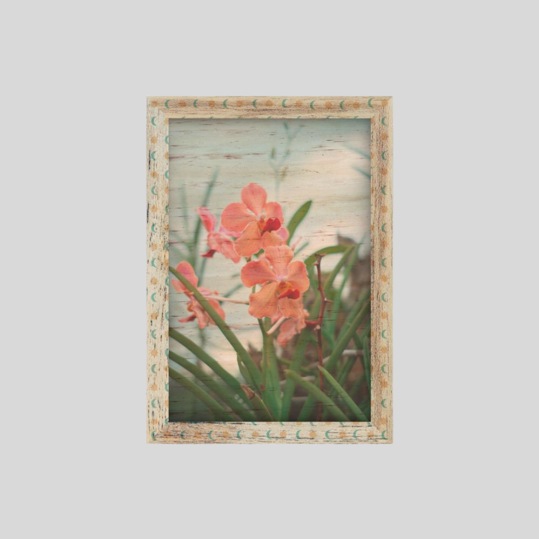 Litrato Personalized Water Hyacinth Canvas Wall Art Decor with Wooden Picture Frame (Extra Large) - Jacinto & Lirio