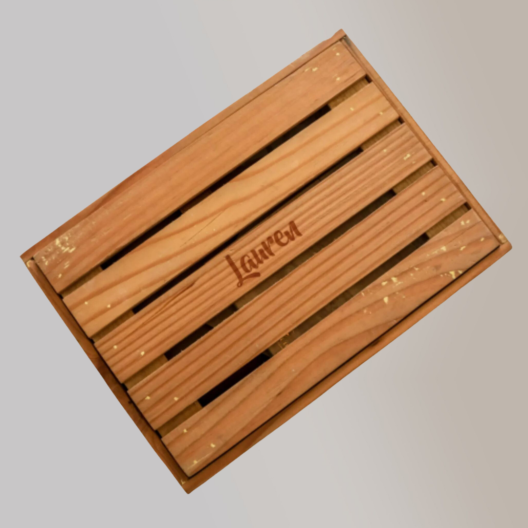Vegan Leather Adhikain Wooden Crate Gift Box - Jacinto & Lirio