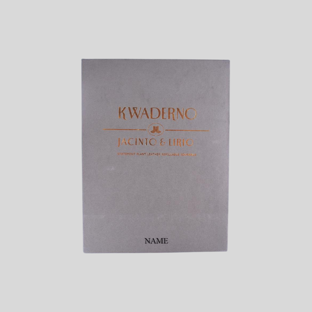 Luxurious Kwaderno Packaging Box in Grey Top view