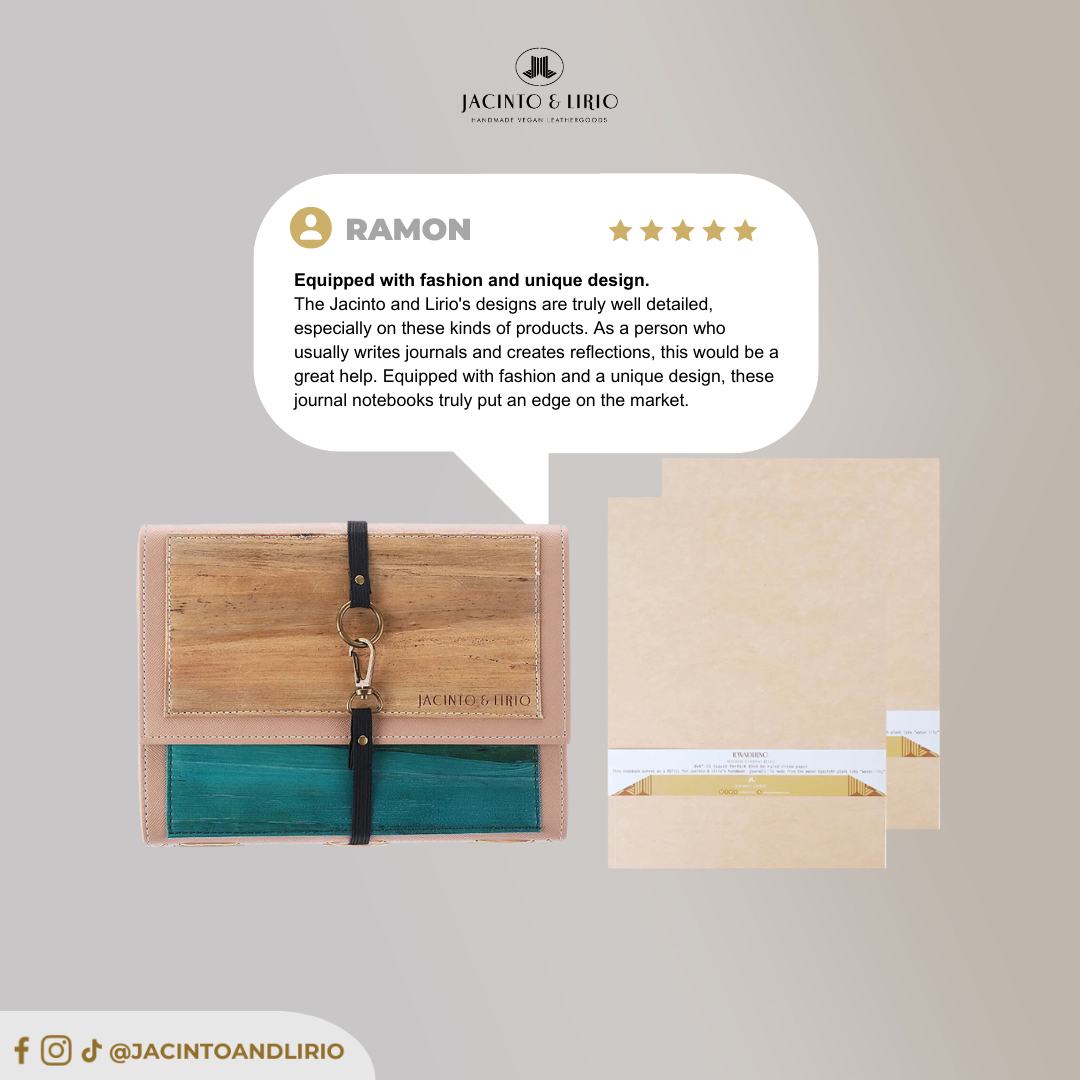 Artisan II Medium Dual Cover Refillable Vegan Leather Journal + 2pcs Medium Refills Blank Notebook Journal Inserts Bundle - Jacinto & Lirio