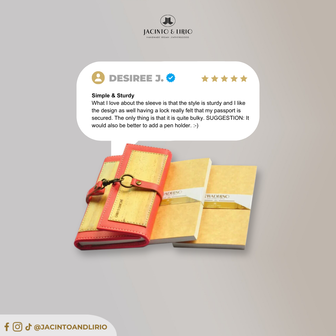 Artisan II Mini Dual Cover Passport Holder and Refillable Journal + 2pcs Mini Refills Blank Notebook Inserts Bundle - Jacinto & Lirio