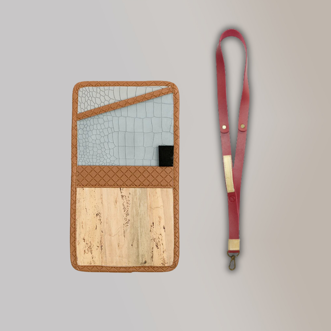 Lakbay Travel Essentials Kit - Caramel Colored Lakbay and Burgundy Colored Lanyard