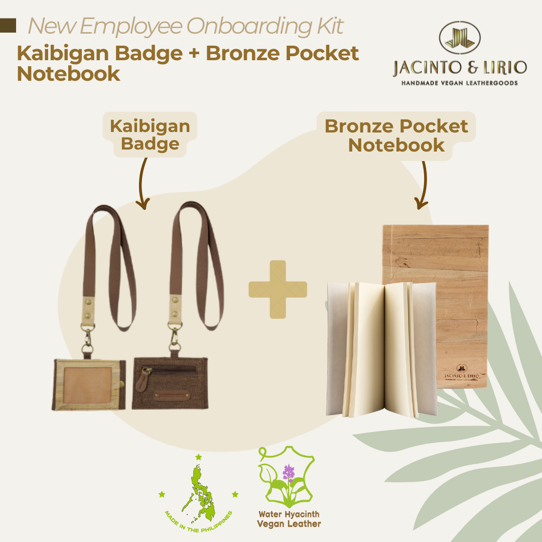 New Employee Onboarding Kit: Kaibigan Badge + Bronze Pocket Notebook