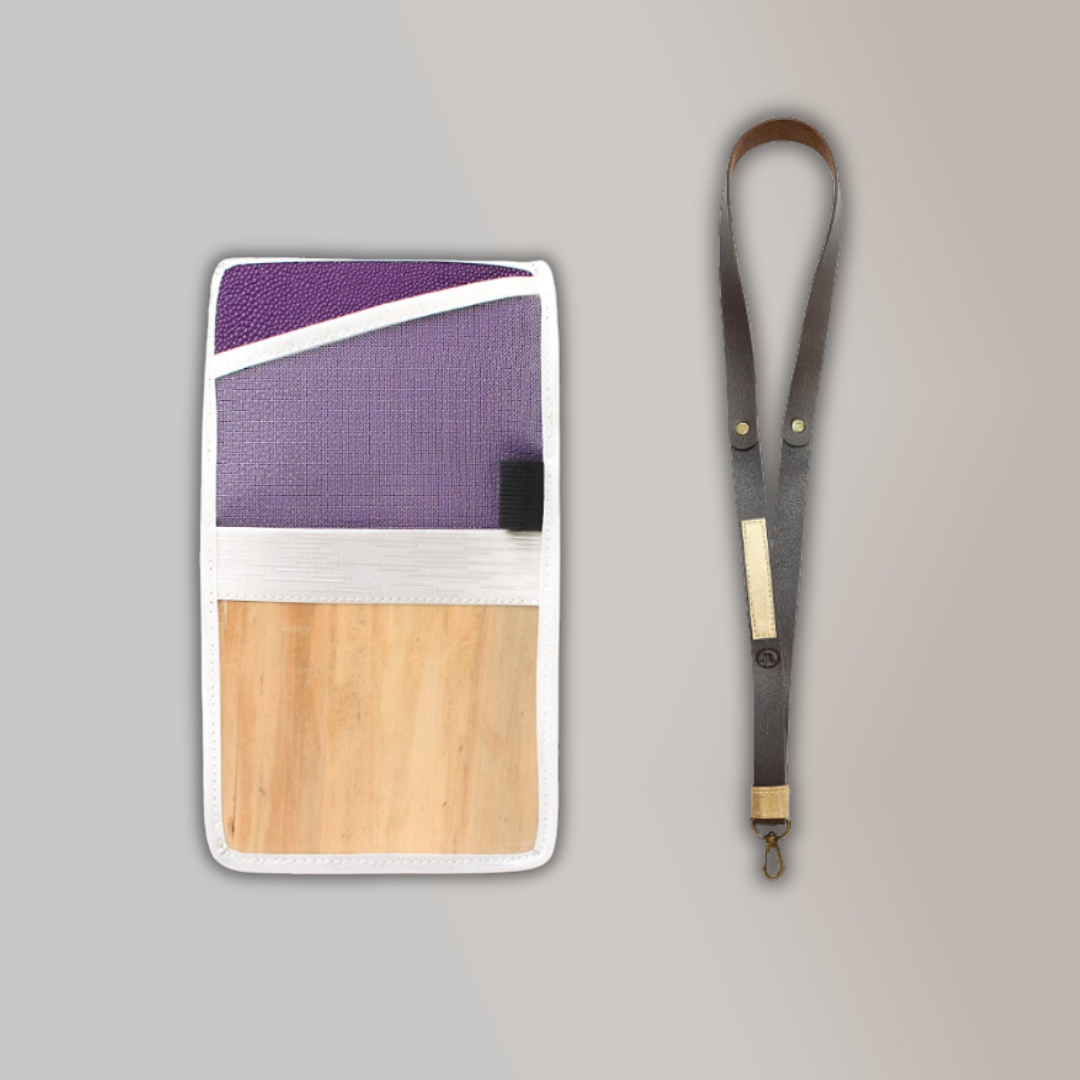 Lakbay Travel Essentials Kit - Silver Violet Colored Lakbay and Cacao Colored Lanyard