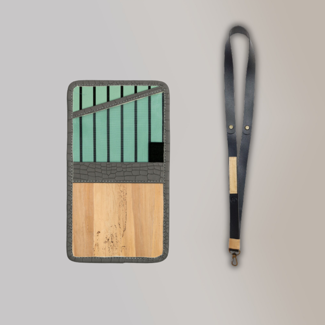 Lakbay Travel Essentials Kit - Moss Colored Lakbay and Coal Black Colored Lanyard