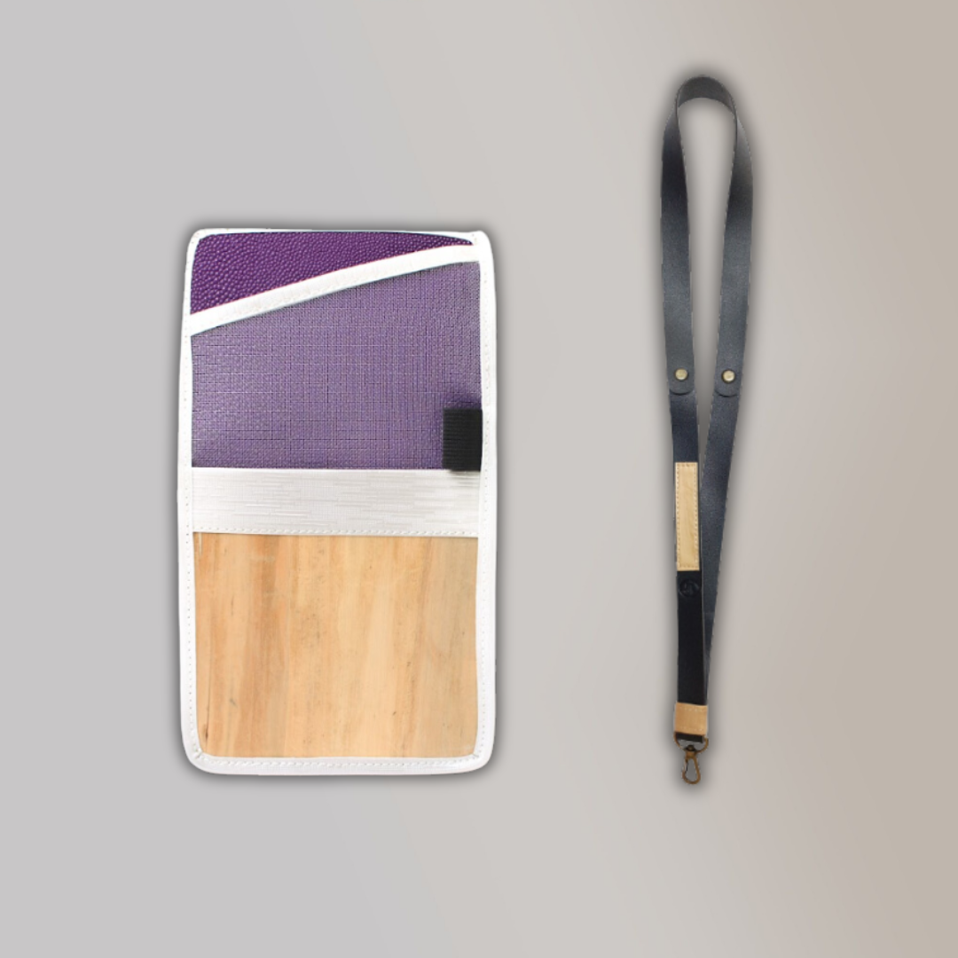 Lakbay Travel Essentials Kit - Silver Violet Colored Lakbay and Coal Black Colored Lanyard