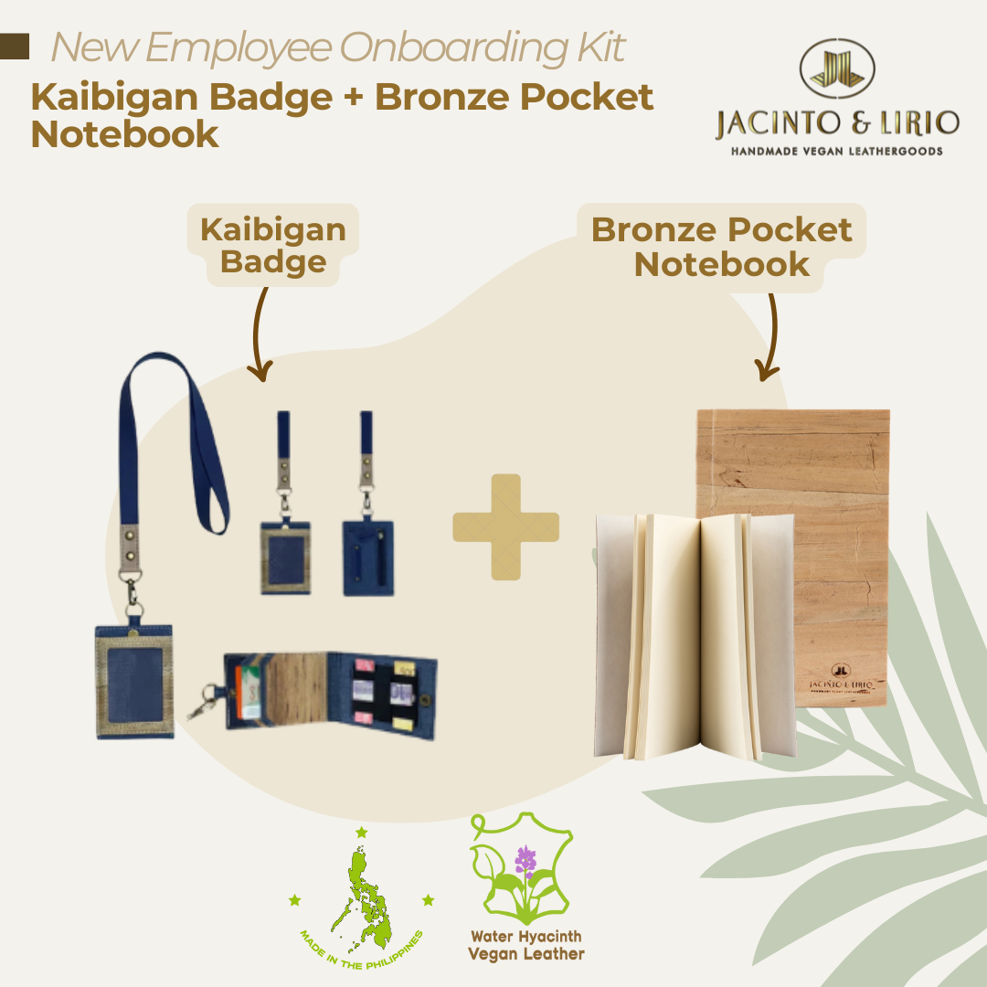 New Employee Onboarding Kit: Kaibigan Badge + Bronze Pocket Notebook