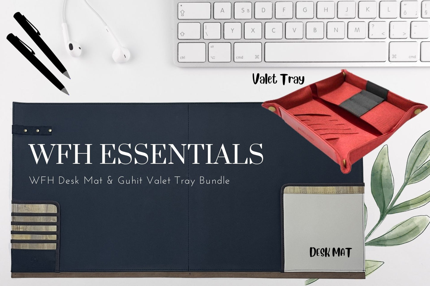 Desk Essentials Bundle: Deskmat and Catchall Tray