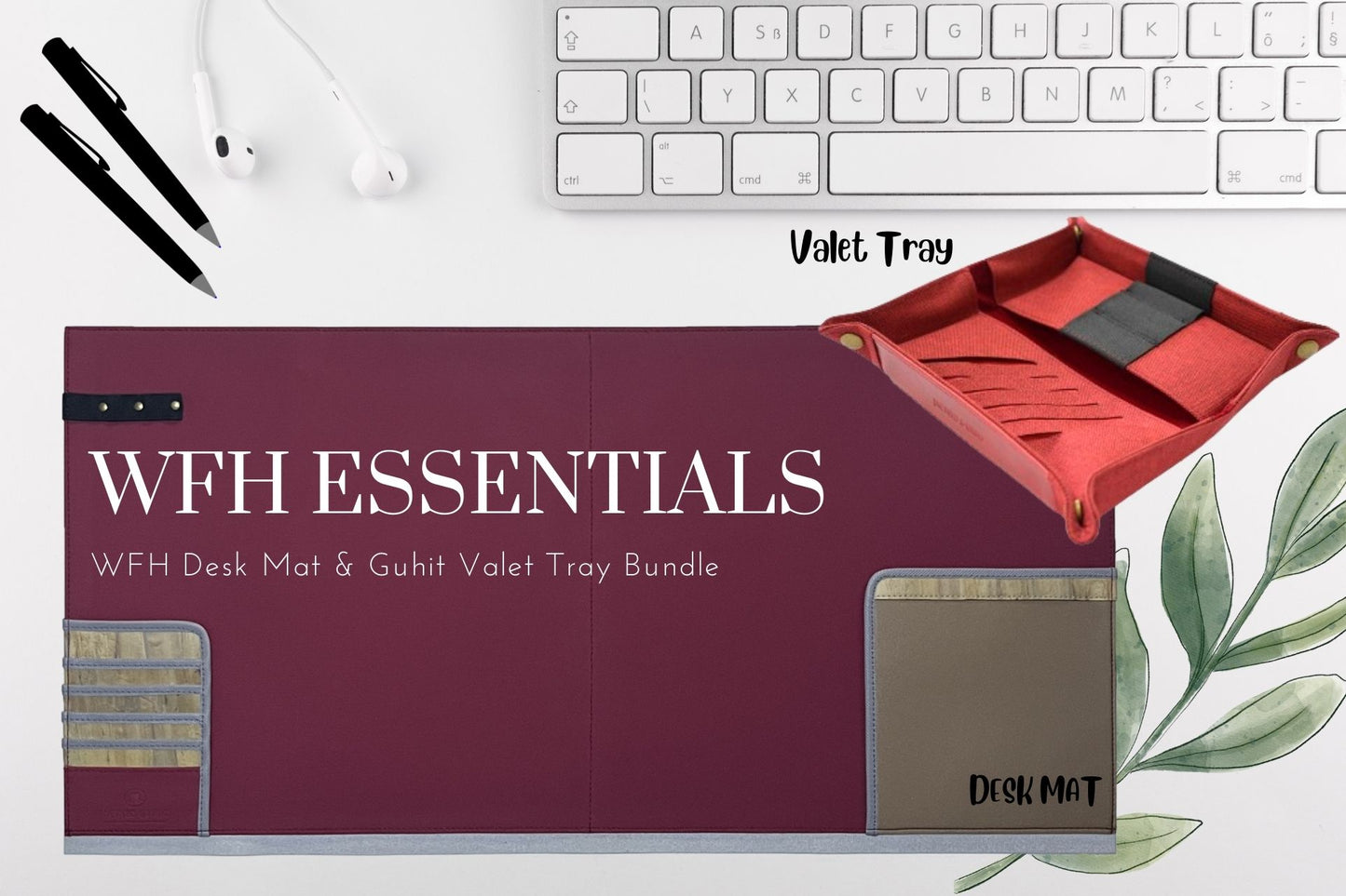 Desk Essentials Bundle: Deskmat and Catchall Tray