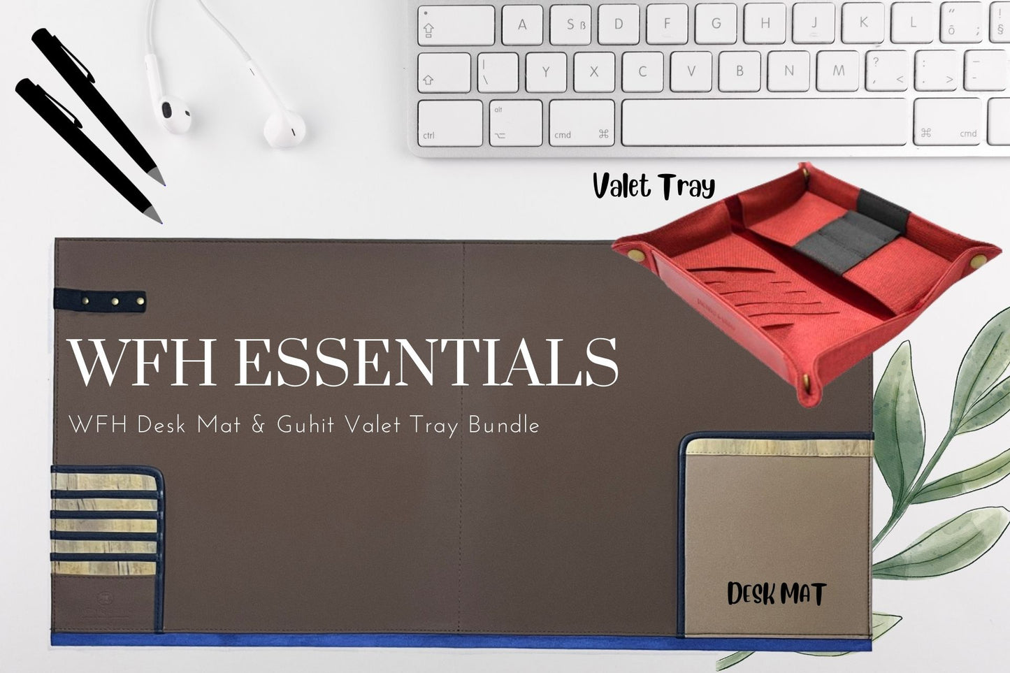 Desk Essentials Bundle: Deskmat and Catchall Tray