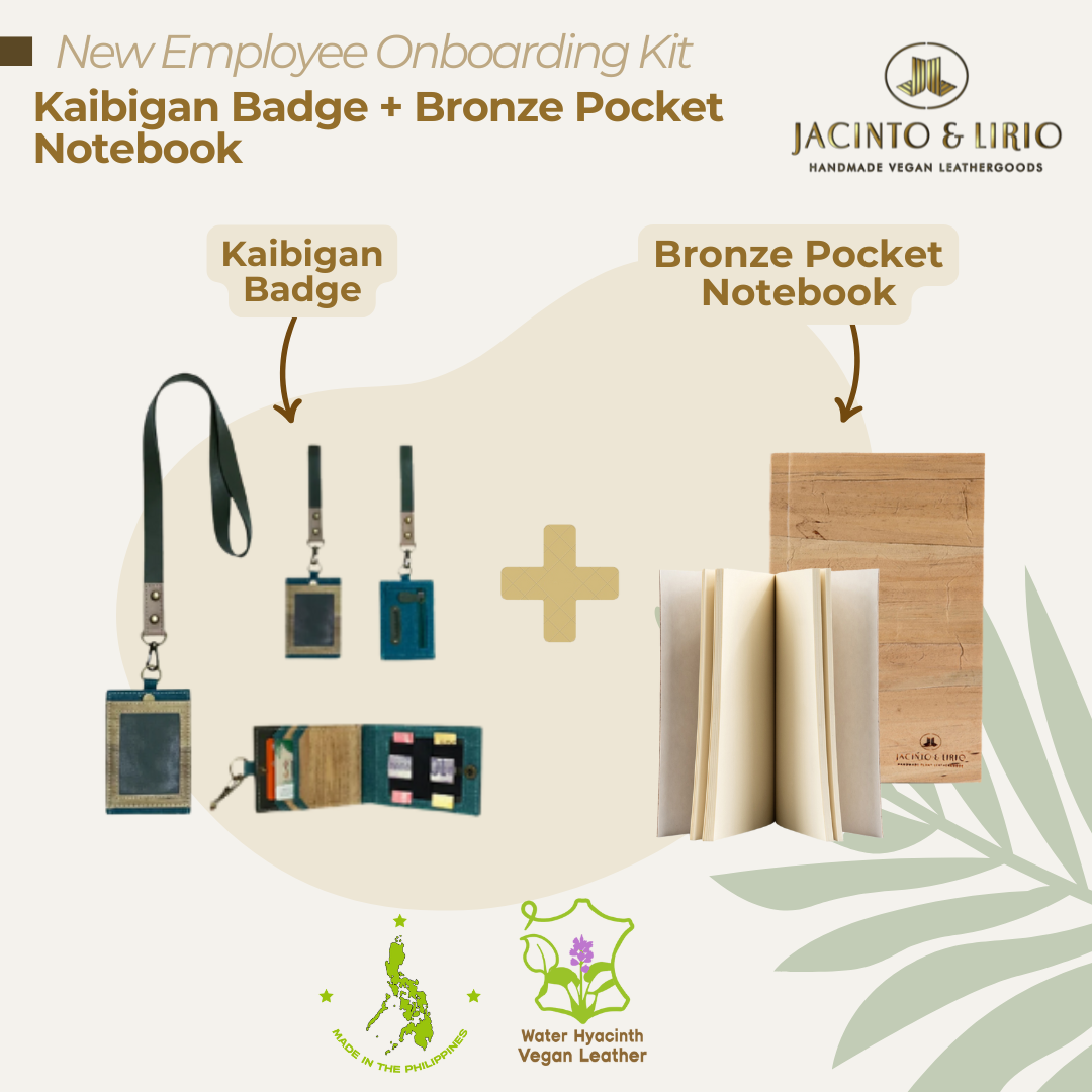 New Employee Onboarding Kit: Kaibigan Badge + Bronze Pocket Notebook