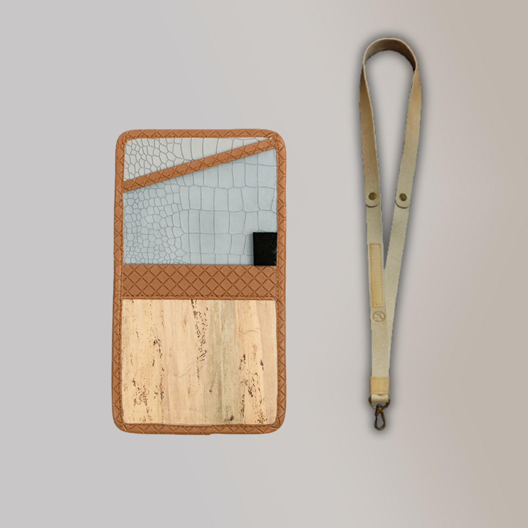 Lakbay Travel Essentials Kit - Caramel Colored Lakbay and Gold Colored Lanyard