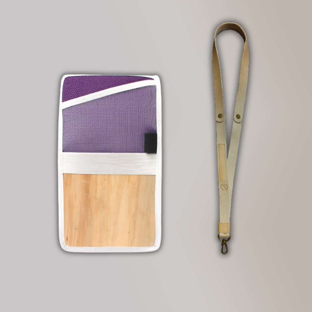 Lakbay Travel Essentials Kit - Silver Violet Colored Lakbay and Gold Colored Lanyard