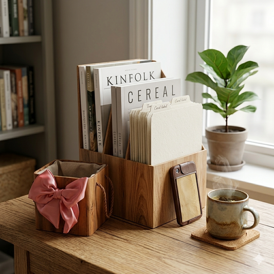 Vegan Leather Desk File Organizer, Des File Organizer, Ecoingenuity Inc., Jacinto & Lirio. - Jacinto & Lirio